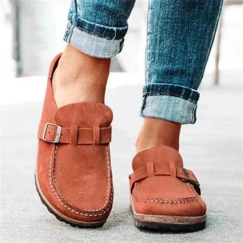 Women's Buckled Sandals with Adjustable Strap and Arch Support, Open Toe