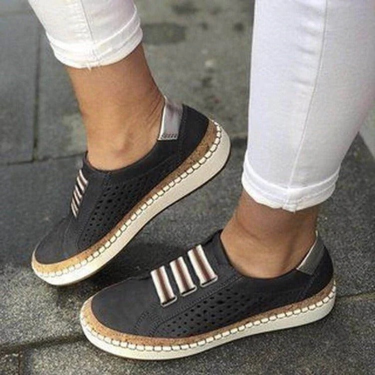 Orthopedic Sneakers with Adjustable Toe Clasp and Three Arch Support System for Women
