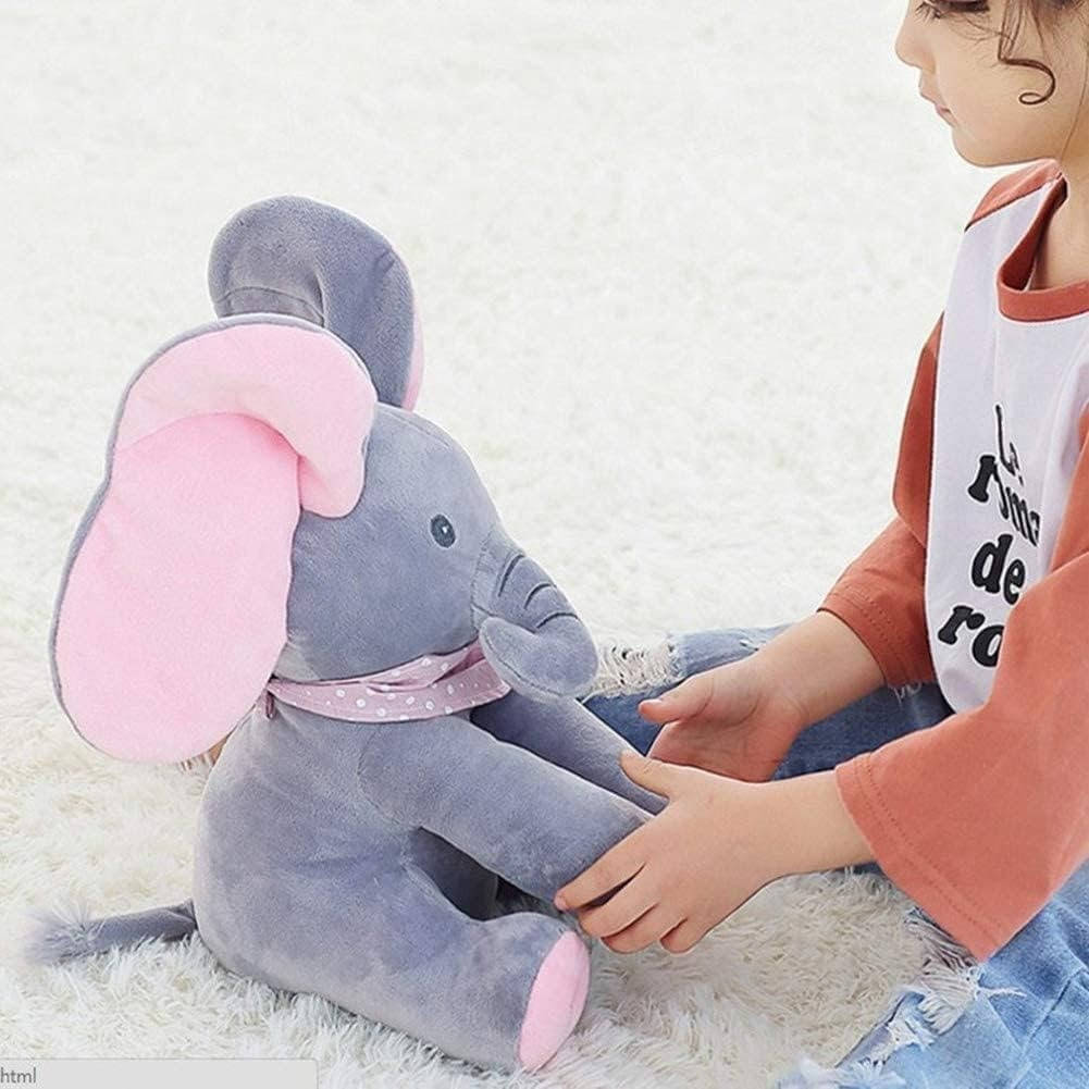 Interactive Plush Elephant with Peekaboo and Singing Modes for Toddlers