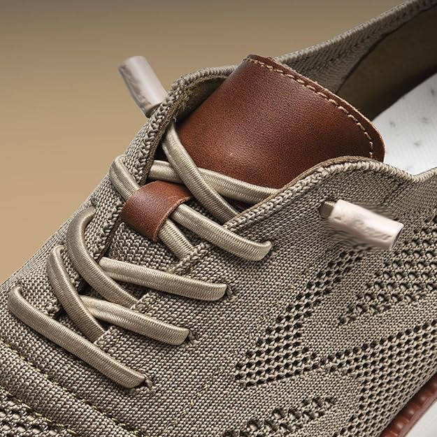 Lightweight Dress Shoes with Wide Toe Box and Breathable Knit Upper, Slip-On Design