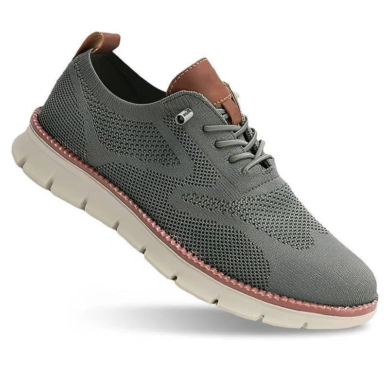 Lightweight Dress Shoes with Wide Toe Box and Breathable Knit Upper, Slip-On Design