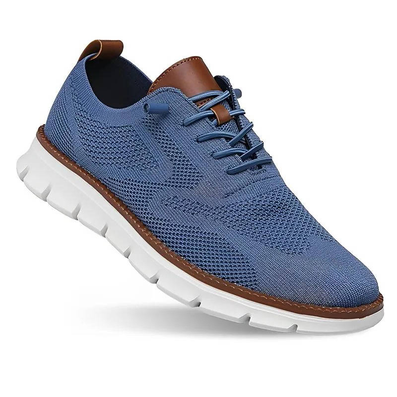 Lightweight Dress Shoes with Wide Toe Box and Breathable Knit Upper, Slip-On Design