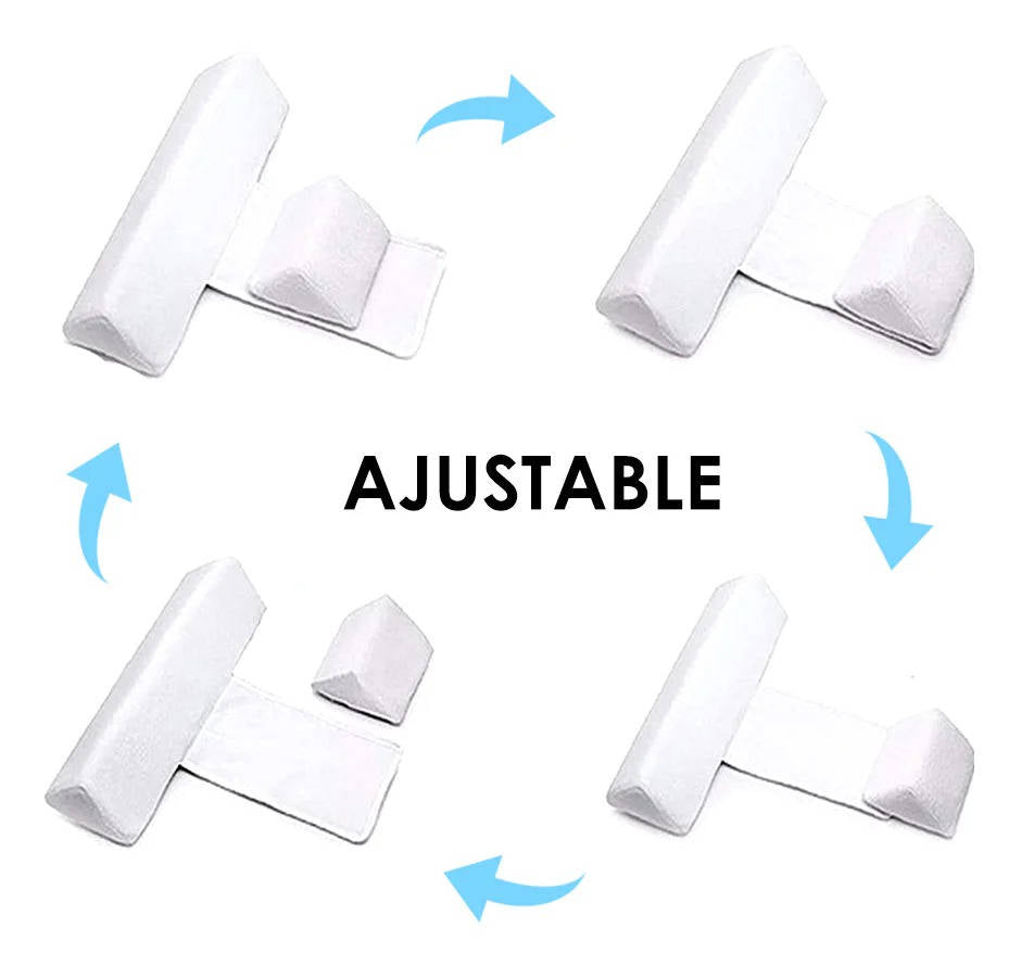 Infant Side Sleep Positioning Wedge with Dual Pillow Support and Adjustable Width
