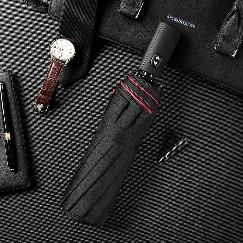 Automatic Umbrella with Windproof Frame and Compact Folding Design