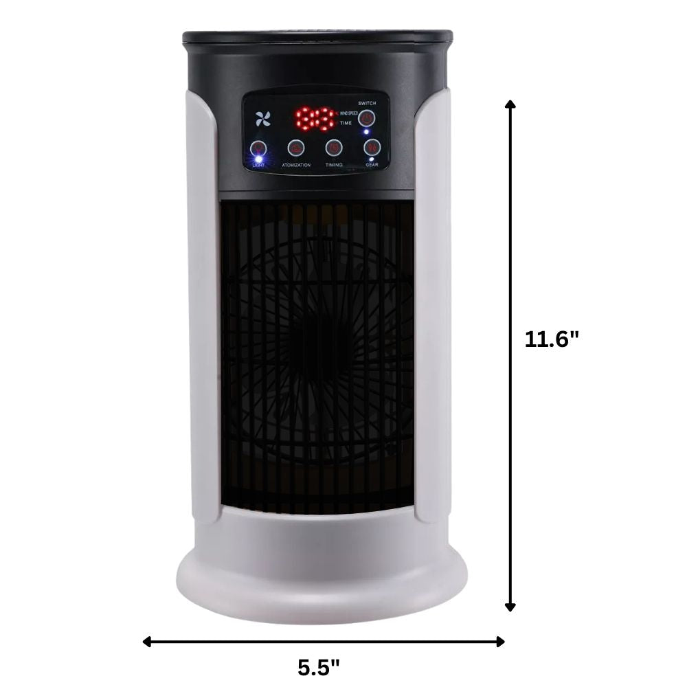 Portable Water Tank Air Cooler with Swing Mode and 8-Hour Timer, 6 Speed Settings