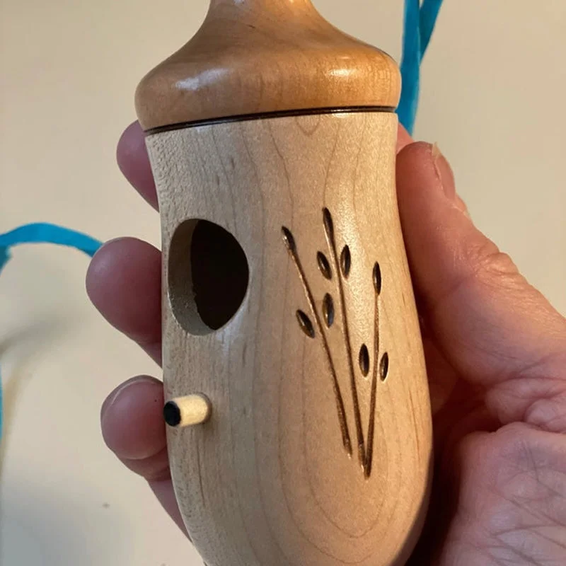 Hummingbird Birdhouse with Weather Resistant Resin and Wood Grain Finish