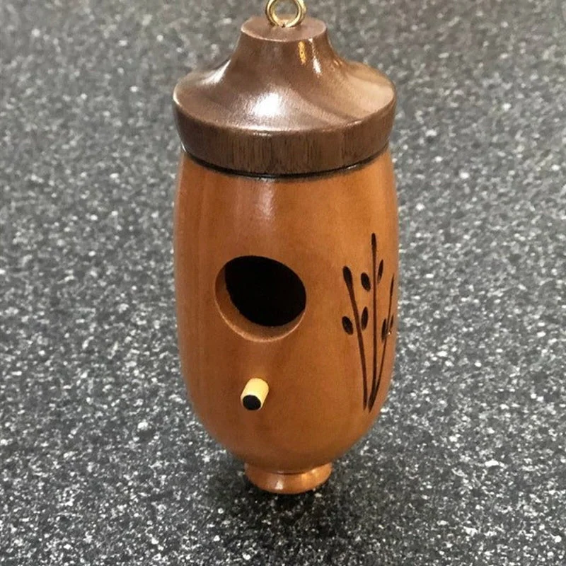 Hummingbird Birdhouse with Weather Resistant Resin and Wood Grain Finish