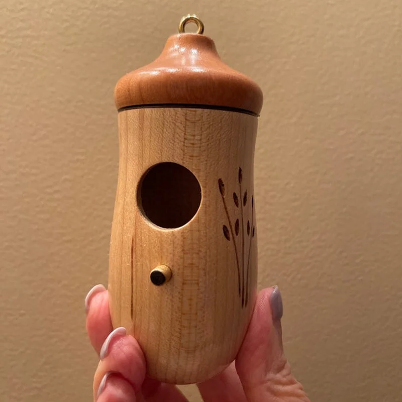 Hummingbird Birdhouse with Weather Resistant Resin and Wood Grain Finish