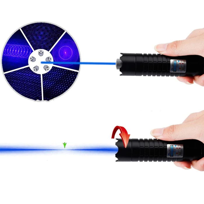 Blue Laser Torch with Adjustable Focus and Fire-Starting Power, 16404ft Range