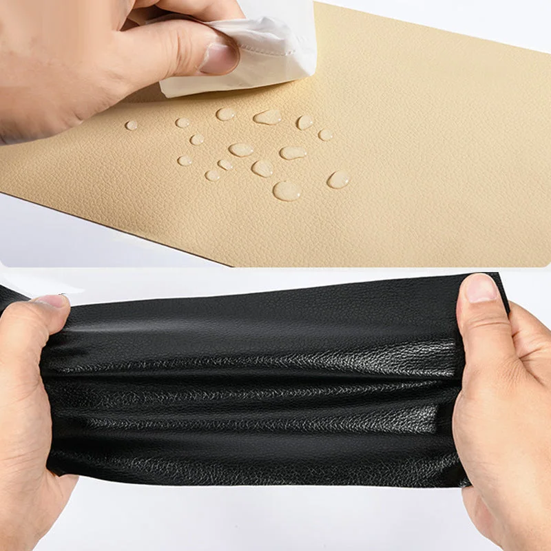 Self-Adhesive Leather Patch with Water Resistant PU Material and Custom Cutting, 20x54 Inches