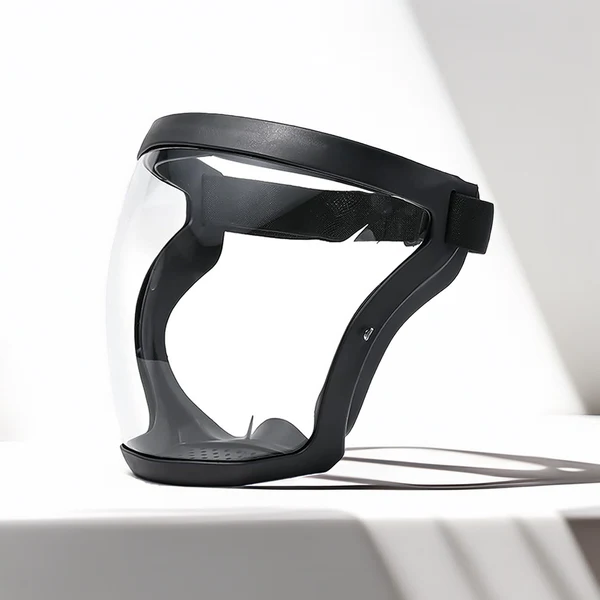 Protective Face Shield with Anti-Fog Coating and Detachable Filter, Adjustable Elastic Band