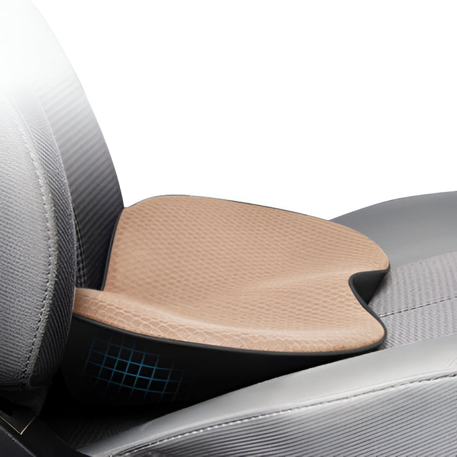 Memory Foam Car Seat Cushion with 3.5 Inch Lift and Lumbar Support, Washable Cover