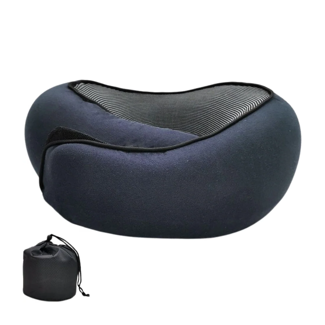 Neck Pillow with Snap Closure and Detachable Cover, Travel Accessories Included
