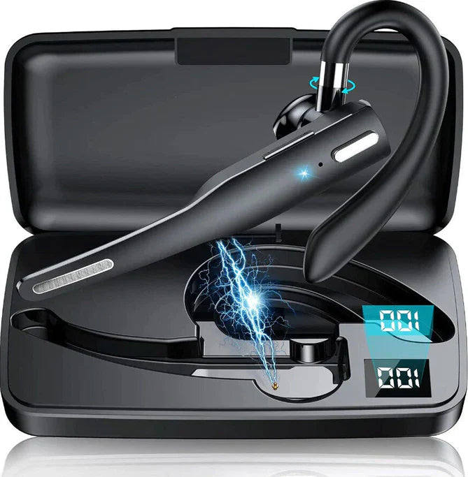 Wireless Bluetooth Headset with Dual Mic Noise Cancelling and 25-Hour Talk Time