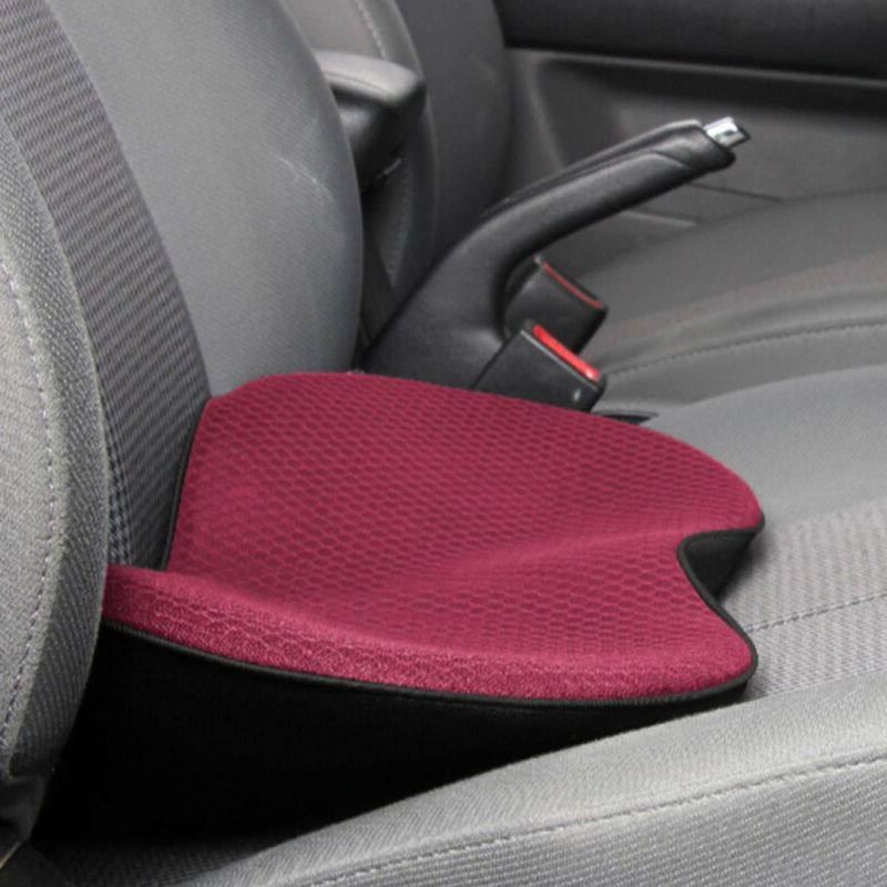 Memory Foam Car Seat Cushion with 3.5 Inch Lift and Lumbar Support, Washable Cover