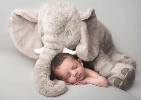Soft Elephant Pillow for Babies with Huggable Design and Multiple Sizes