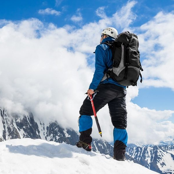 Insulated Goose Down Pants with Full Length Side Zippers and Oxford Reinforced Legs