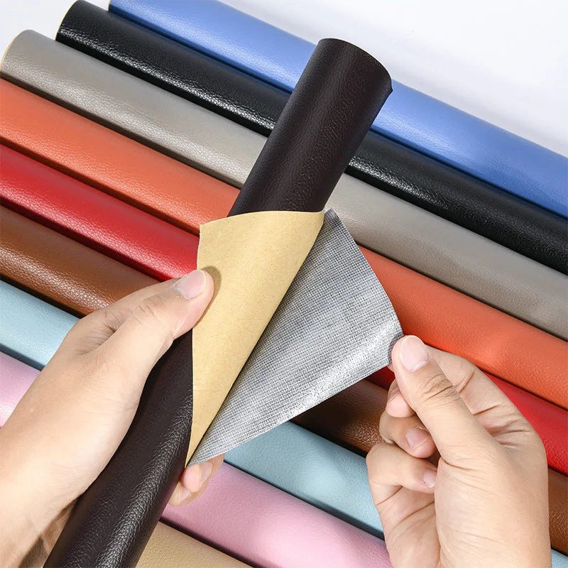 Self-Adhesive Leather Patch with Water Resistant PU Material and Custom Cutting, 20x54 Inches
