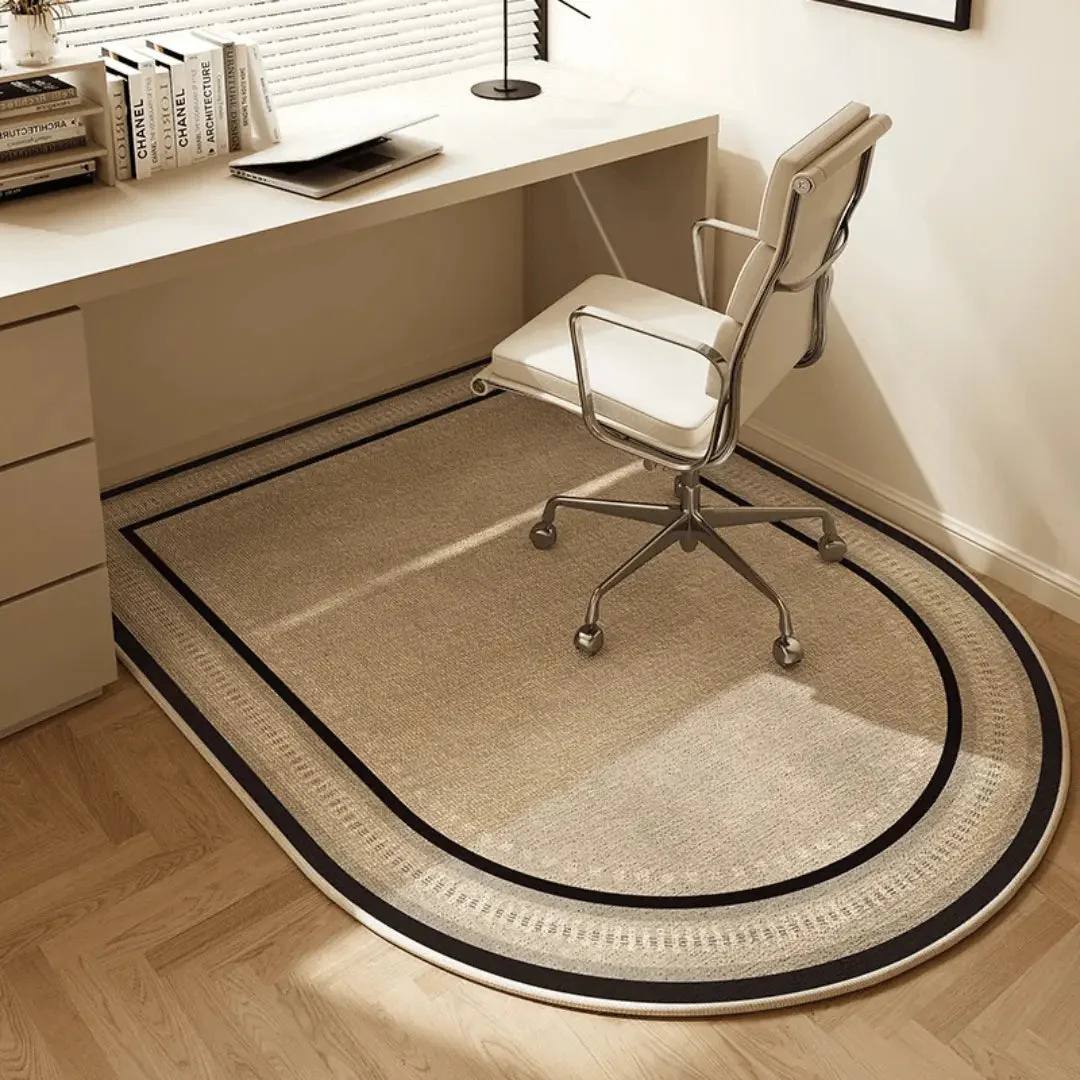 Office Chair Mat with Looped Fleece and Non-Slip Backing for Hard Floors and Carpet