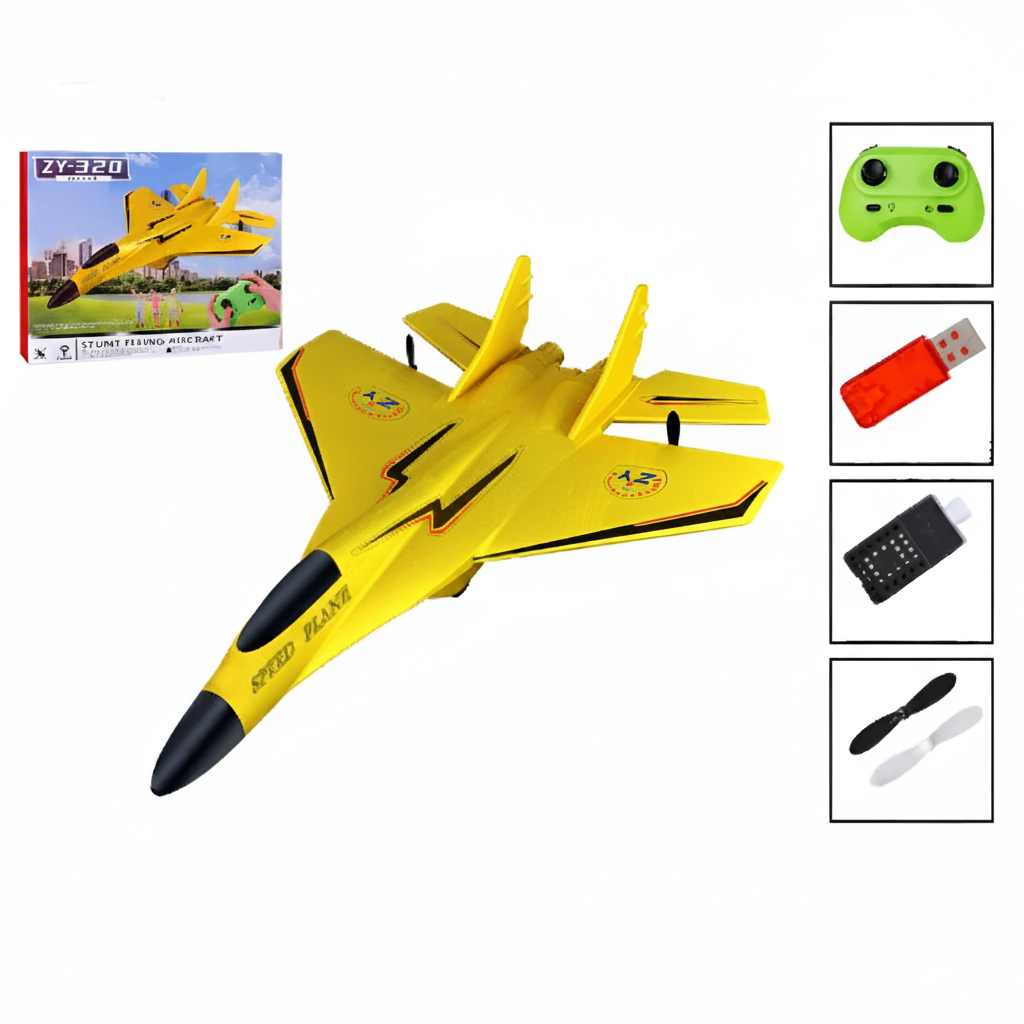 Remote Control Airplane with Shatter-Resistant Body and Aerodynamic Design