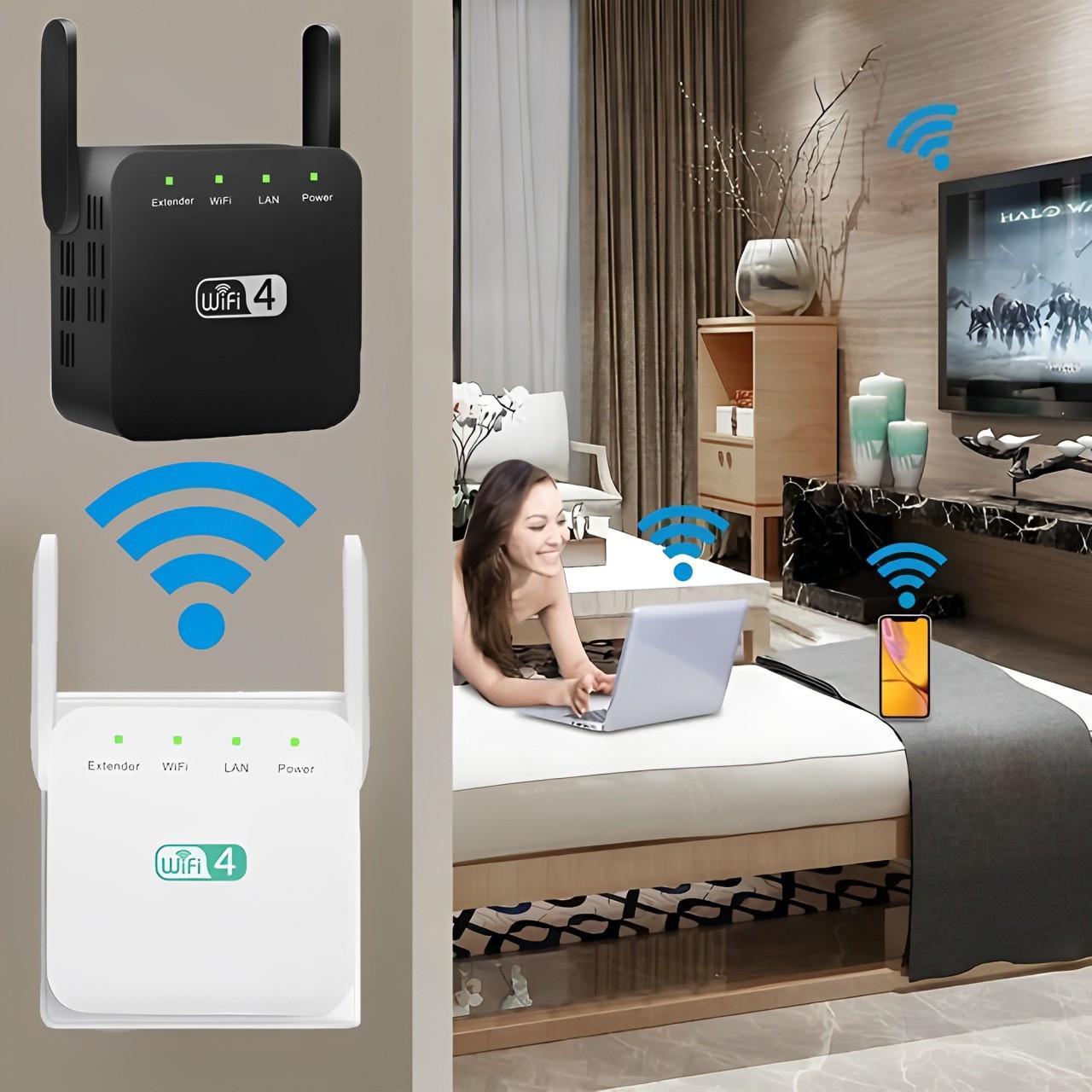 Wireless Signal Repeater with Wall-Penetrating Antenna and Multi-Device Support