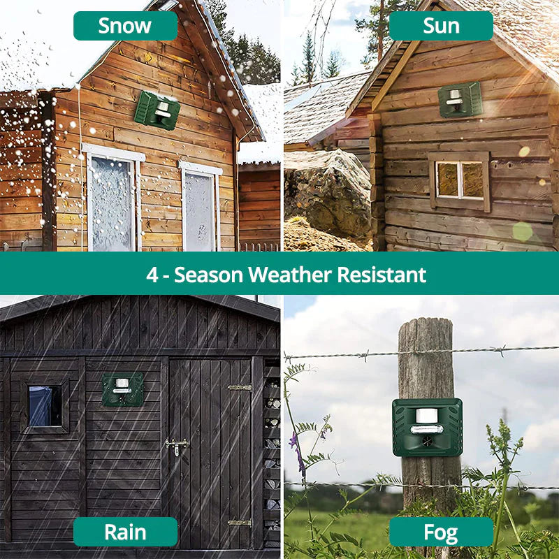 Ultrasonic Animal Repeller with Motion Sensor and 70ft Detection Range