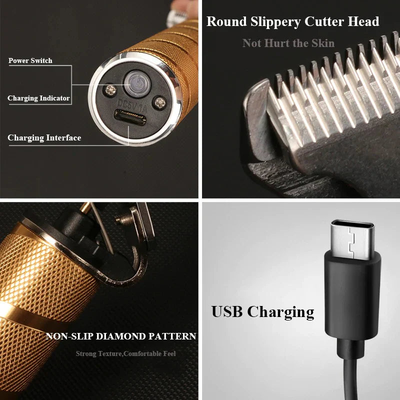 Cordless Hair Clipper Set with Ceramic Blades and Precision Trimmer, Foil Shaver