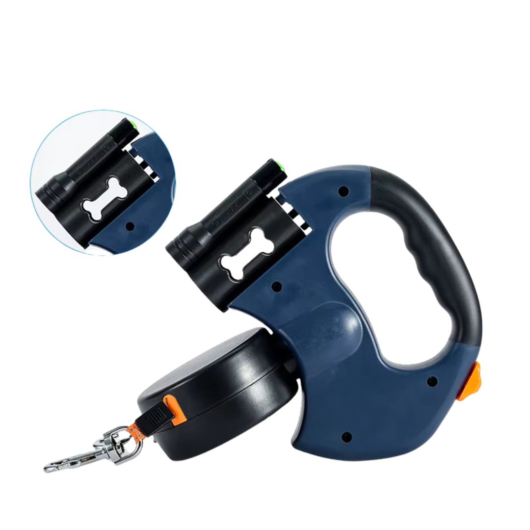 Dual Lead Dog Leash with Rotating Swivel Joint and Padded Handle