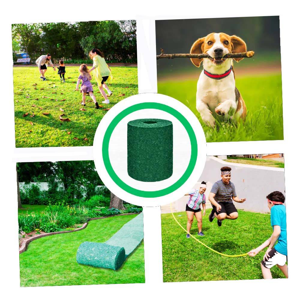 Grass Seed Mat with Embedded Fertilizer and Biodegradable Fabric, Dual Layer Design