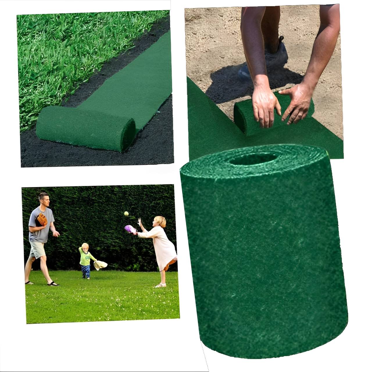 Grass Seed Mat with Embedded Fertilizer and Biodegradable Fabric, Dual Layer Design