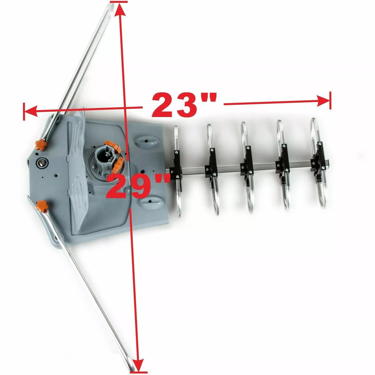 Motorized HD TV Antenna with 360 Degree Rotation and Remote Control, 33ft Cable