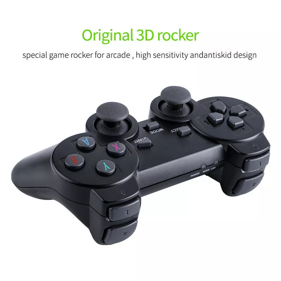 Retro Game Console with 64GB Storage and Wireless Controllers for TV