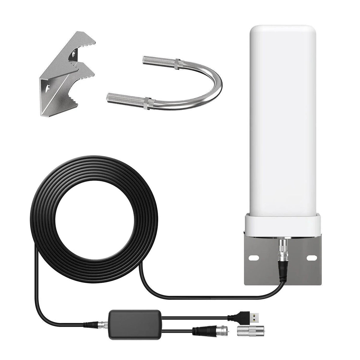 Long Range Outdoor HDTV Antenna with 360° Rotation and Signal Amplifier, 460 Mile Reception